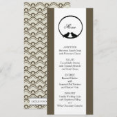Cartes de menu de réception de mariage Lovebirds (Devant / Derrière)