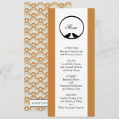 Cartes de menu de réception de mariage Lovebirds (Devant / Derrière)