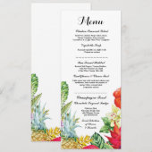 Cartes de menu de réception de mariage rustique Lu (Devant / Derrière)