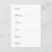 Cartes de menu de table avec nom de mariage en cal (Devant)