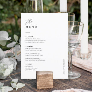 Cartes de menu de table de Mariage 5x7" double fac