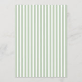 Cartes de menu de table de mariage vert classique (Dos)