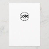 Cartes de menu de table de restaurant blanc Menu p (Dos)