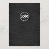 Cartes de menu de table de restaurant tableau noir (Dos)