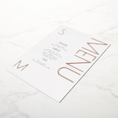 Cartes de menu du jour de mariage gras (Rotation)