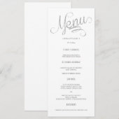 Cartes de menu du Mariage de calligraphie de Parti (Devant / Derrière)