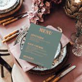Cartes de menu du Mariage de conception personnali