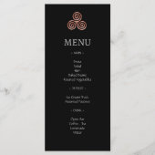 Cartes de menu du Mariage de noeud celtique Rose n (Devant)