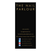 Cartes de menu du Salon de Typographie Noire & Or (Dos)