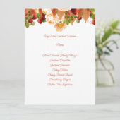 Cartes de menu Elegant Berries and Flowers (Debout devant)