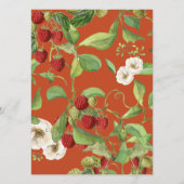 Cartes de menu Elegant Berries and Flowers (Dos)