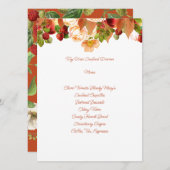 Cartes de menu Elegant Berries and Flowers (Devant / Derrière)