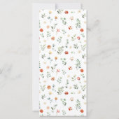 Cartes de menu élégantes à mariage vert orangé (Dos)