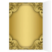Cartes de menu élégantes en or (Intérieur (Gauche))