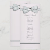 Cartes de menu élégantes pour Baby Shower rose (Devant / Derrière)
