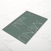 Cartes de menu en argent du Mariage du logo initia (Rotation)