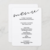 Cartes de menu en papier kraft rustique simple (Devant / Derrière)