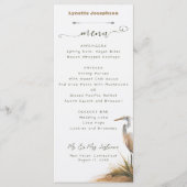 Cartes de menu et de placement de mariage côtier l (Devant)