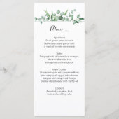 Cartes de menu Eucalyptus Envy (Devant)