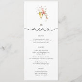 Cartes de menu Fleur sauvage Blush Pink Pearls & P (Devant)