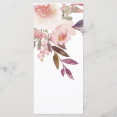 Cartes de menu florales de la lanterne de fer rust (Dos)