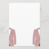 Cartes De Menu Gay Rose Et Blanc Mariage (Dos)