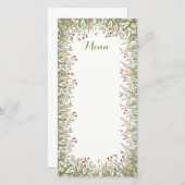 Cartes de menu inspirées de Rosh Hashana Floral (Devant / Derrière)