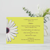 Cartes de menu Jaune Daisy (Debout devant)