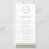 Cartes de menu mariage botanique à fleurs (Devant)