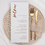 Cartes de menu Mariage Burange Orange Terracotta<br><div class="desc">Burange Orange Terracotta Mariage Cartes de menu Minimaliste Mariage Cartes de menu | Menu Moderne,  Menu Dîner Mariage,  Menu Rustique Dîner Mariage et Menu Boissons,  Calligraphie Simple Menus Mariage Rustique Menus Mariage,  Menu Mariage Rustique,  Menu Table Mariage</div>