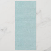 Cartes de menu Mariage Burlap et Lace (Dos)