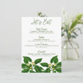 Cartes de menu Mariage citron (Debout devant)