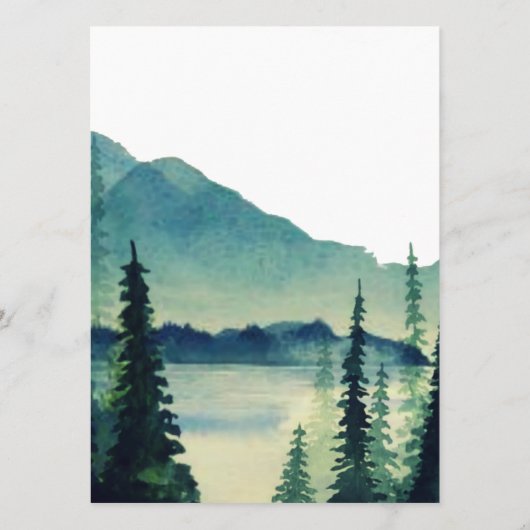 Cartes de menu Mariage du camping (Dos)