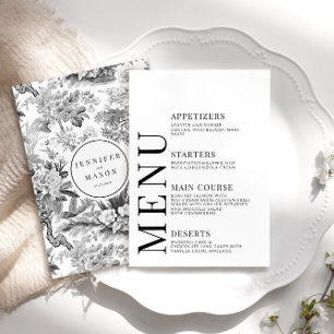 Cartes de menu mariage en porcelaine de la chinois