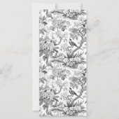 Cartes de menu mariage en porcelaine noire blanche (Dos)