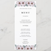 Cartes de menu Mariage Floral Eucalyptus (Devant)