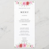 Cartes de menu Mariage Floral Eucalyptus (Devant)