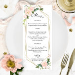 Cartes de menu Mariage géométrique floue élégante<br><div class="desc">Une carte simple chic florale d'aquarelle mariage pour l'assiette. Facile à personnaliser avec vos détails. PERSONNALISATION : Si vous avez besoin de personnalisation de la conception,  veuillez me contacter par conversation ; si vous avez besoin d'informations sur votre commande,  les options d'expédition,  etc,  veuillez contacter directement Zazzle support.</div>