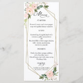 Cartes de menu Mariage géométrique floue élégante (Devant)