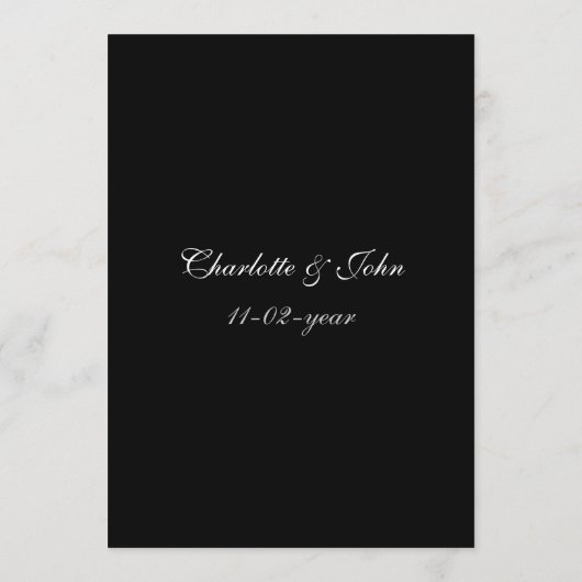 Cartes de menu mariage Las vegas (Dos)