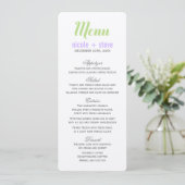Cartes de menu Mariage Lavender (Debout devant)