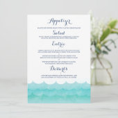 Cartes de menu Mariage marin (Debout devant)