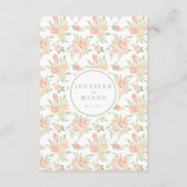 Cartes de menu mariage pastel orange pastel (Dos)