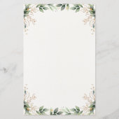 Cartes de menu Mariage pour feuilles d'aquarelle o (Dos)