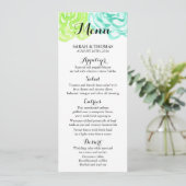 Cartes de menu Mariage pour les fleurs d'aquarelle (Debout devant)