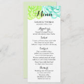 Cartes de menu Mariage pour les fleurs d'aquarelle (Devant / Derrière)