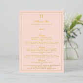 Cartes de menu Mariage Pressé Classic Real Foil (Debout devant)