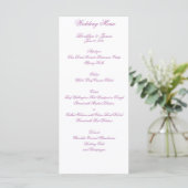 Cartes de menu Mariage Radiant Orchidée (Debout devant)