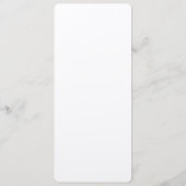 Cartes de menu Mariage Tangerine (Dos)