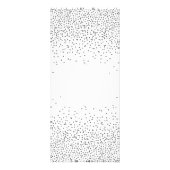 Cartes de menu Mariage vintage Glam Silver Confett (Dos)